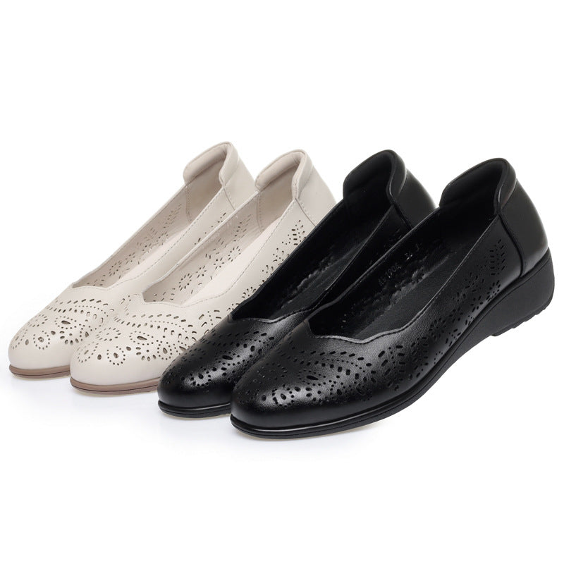 Damen Komfortable Ballerinas mit elegante Perforation R&B