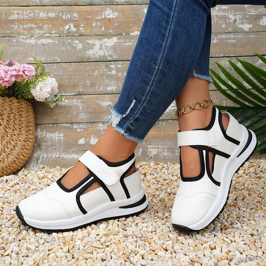 Damen sportliche Freizeitschuhe mit verstellbarem Klettverschluss R&B