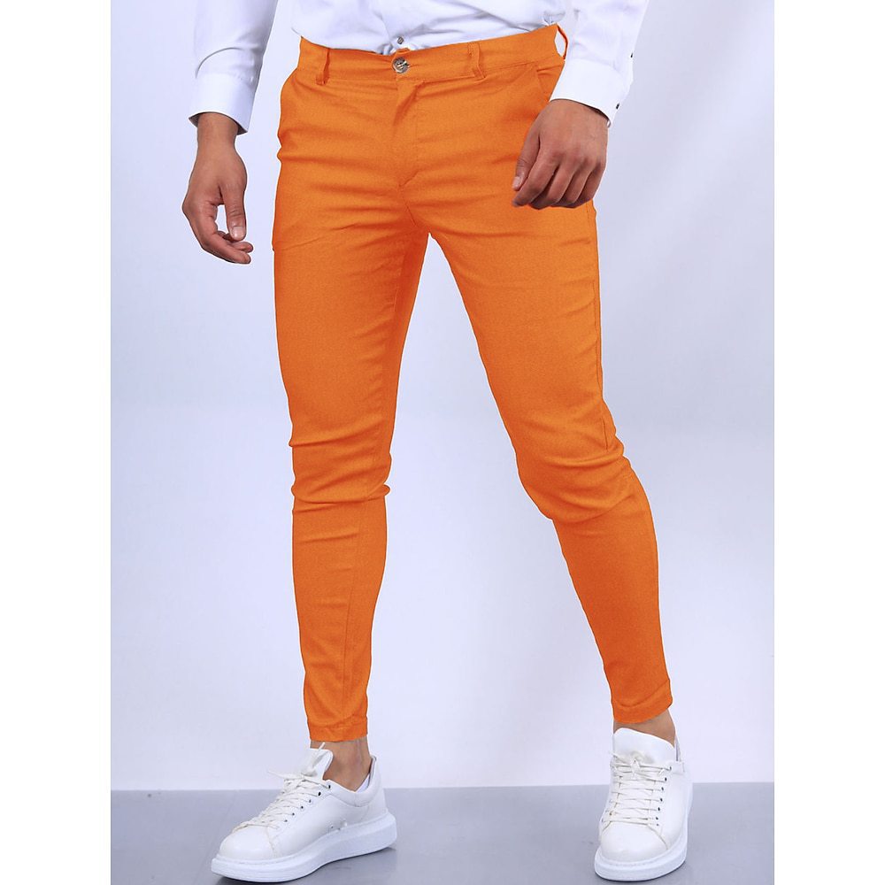 Herren Slim-Fit Chinohosen mit elastischem Bund und praktischen Taschen R&B