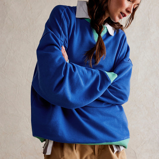 Damen Oversized Sweatshirt mit modernem Design und weichem Material R&B