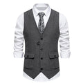 Herren elegante Weste im strukturierten Hahnentrittdesign R&B