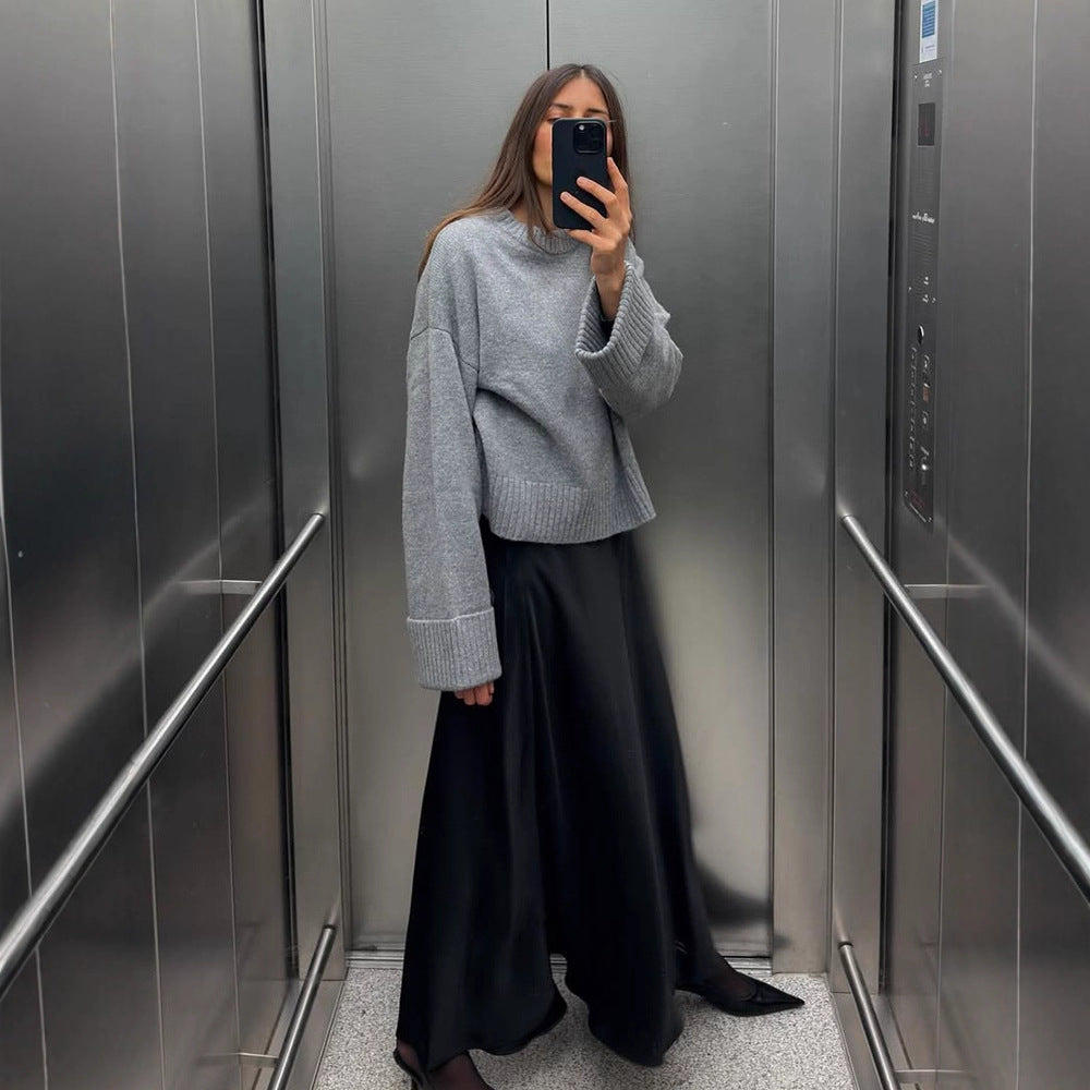 Damen gemütlicher, oversized Strickpullover R&B