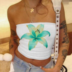 Damen Bandeau-Top mit elastischem Material und figurbetontem Schnitt R&B