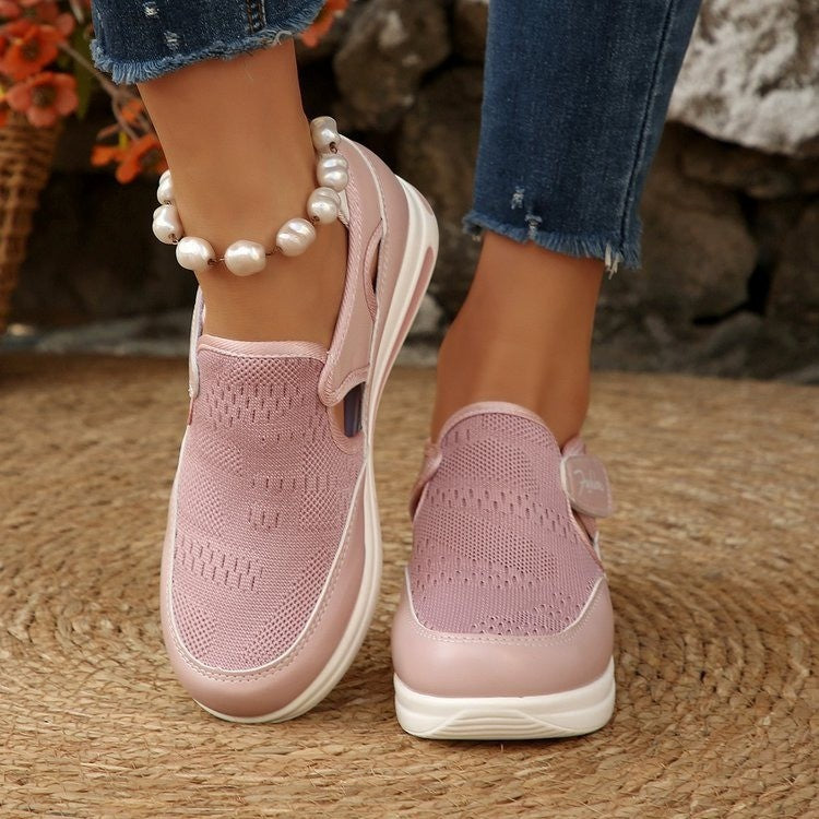 Damen atmungsaktive Slip-On Sneakers mit elastischem Obermaterial R&B
