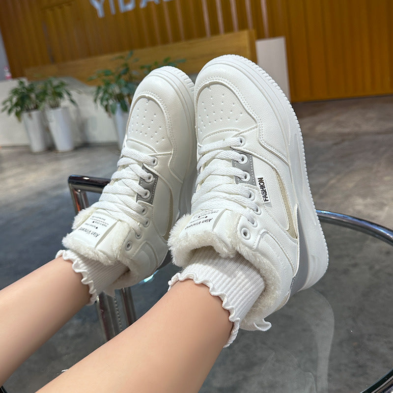 Damen Winterliche High-Top Sneakers mit warmem Innenfutter und rutschfester Sohle R&B