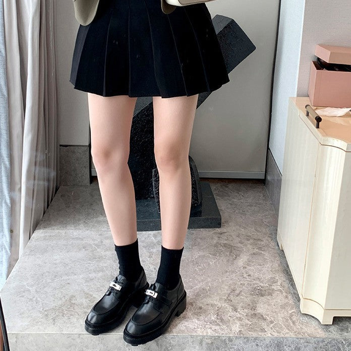 Damen elegante Mokassins mit dekorativer Schnalle