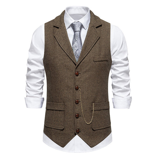 Herren elegante Weste mit zeitgemäßem Schnitt und feiner Struktur R&B