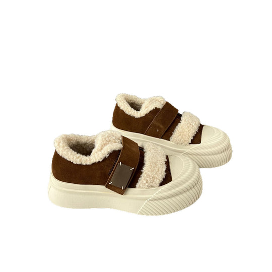 Damen Chunky Sneakers mit warmem Futter und praktischem Klettverschluss R&B