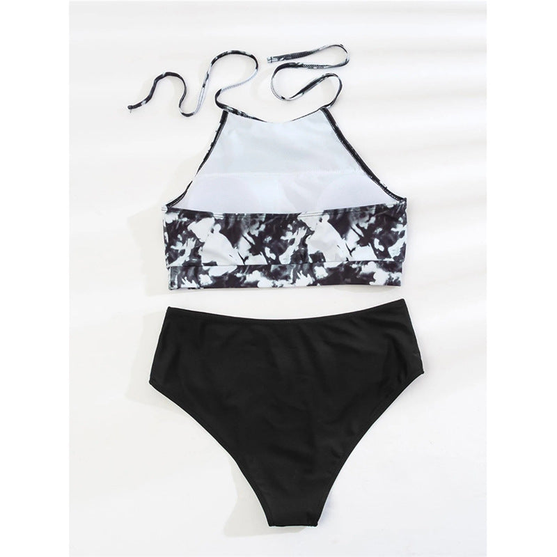 Damen Bikini-Set mit hochgeschlossenem Oberteil und modernem Hosen-Design R&B