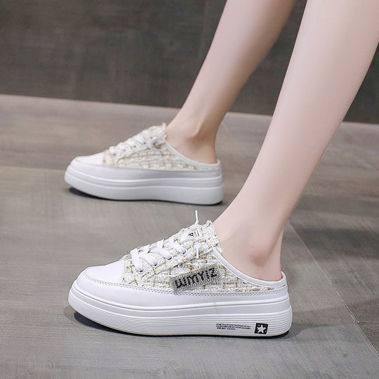 Damen modische Plateausneaker mit eleganter texturierten Oberflächenstruktur R&B