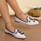 Damen elegante Loafers mit dekorativen Beweisen R&B