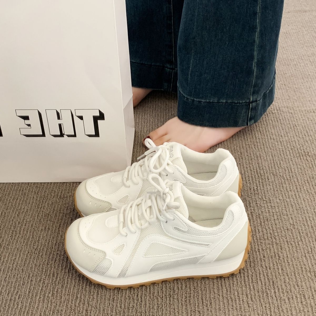 Damen Sportliche Sneakers mit atmungsaktivem Mesh und dämpfender Sohle