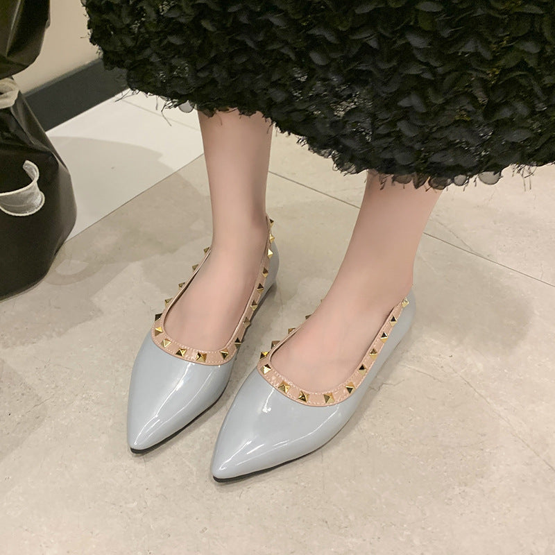 Damen spitze Ballerina Schuhe mit Nieten-Details R&B