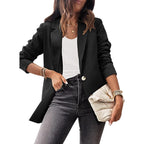 Damen eleganter Blazer mit ausgefallenem Schnitt und dezenten Knopfdetails R&B