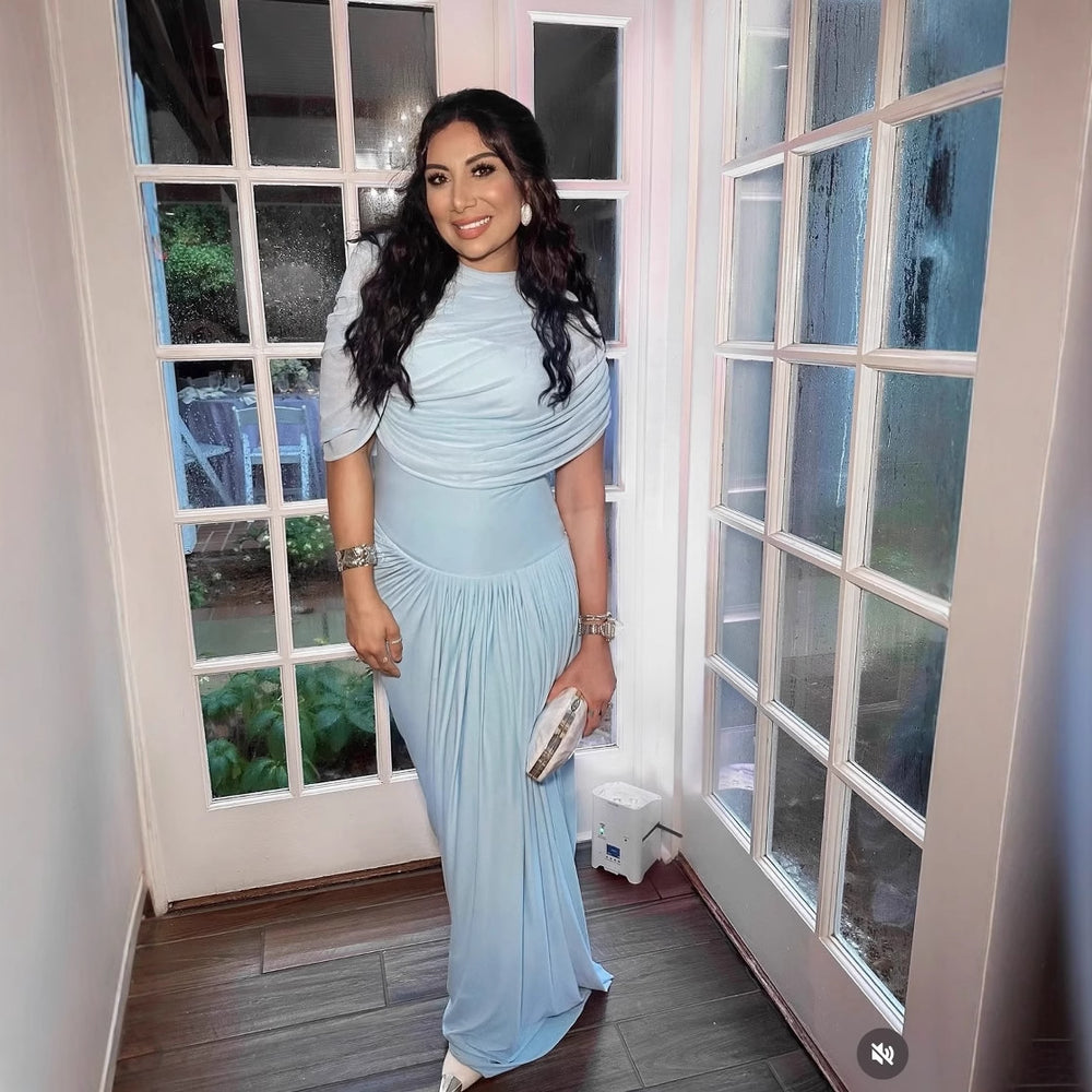 Damen Maxi-Kleid mit dekorativer Raffung und eleganter Drapierung R&B