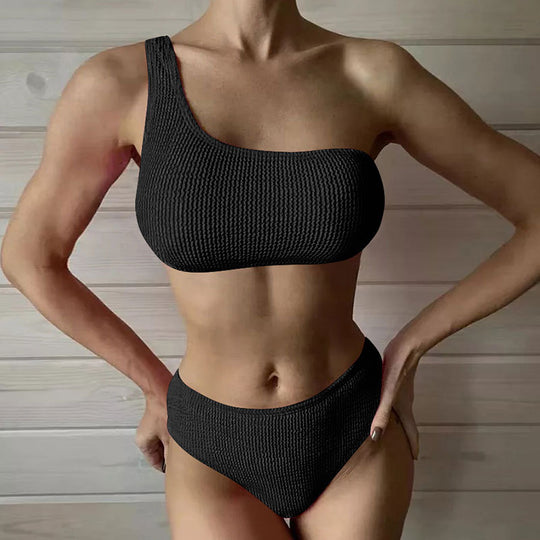 Damen Einseitiger Bikini mit hoch geschnittenem Schnitt R&B