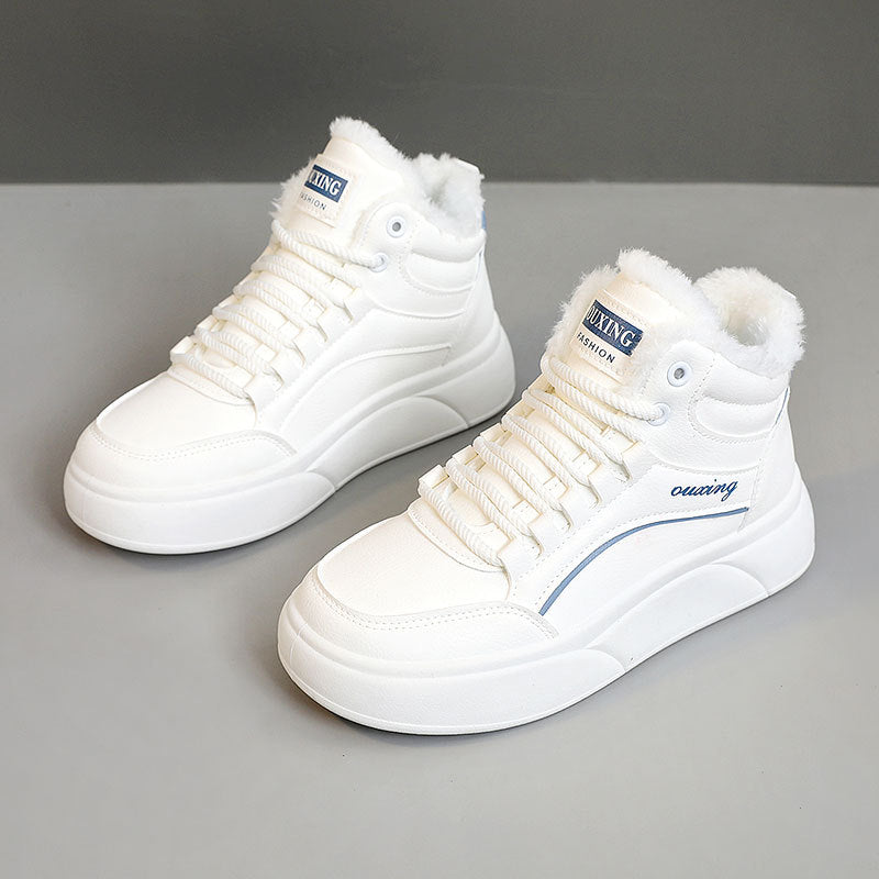 Damen hochflorige Sneakers mit kuscheligem Innenfutter R&B