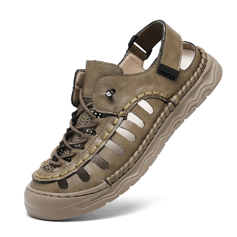 Damen Sportliche Sandalen mit perforierten Designelementen und verstellbarem Riemen R&B