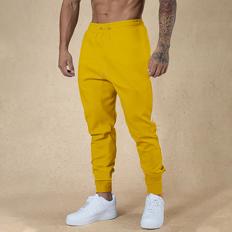 Herren nan athletische Frottee-Jogginghose mit hohem Bund Kordelzug und schmal zulaufenden Rippbündchen R&B
