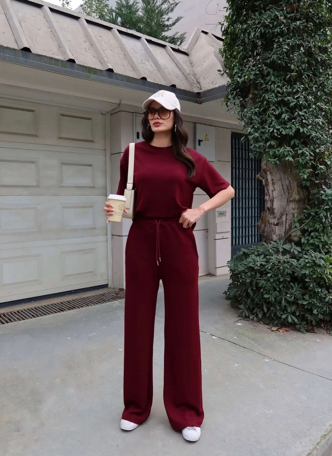 Damen Komfortabler und stilvoller Jumpsuit mit weitem Bein R&B
