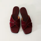 Damen modische Pantoletten mit raffinierter Faltendesign R&B