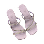 Damen Glamouröse High Heel Sandalen mit funkelnden Riemen R&B