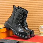 Damen robuste und stylishe Stiefel mit Reißverschluss R&B