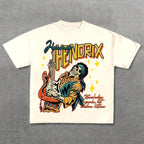 Damen Grafik T-Shirt mit einzigartigem Skelettdesign und kreativem Schriftzug R&B