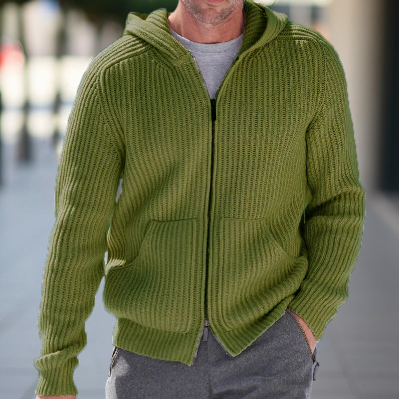 Herren Strickjacke mit strukturierter Oberfläche und praktischen Taschen R&B