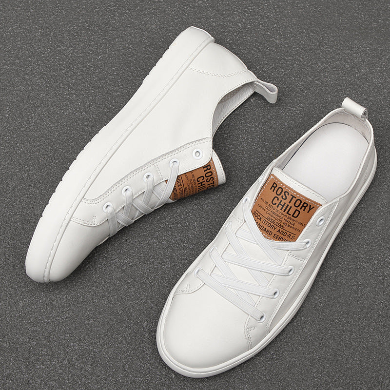 Damen elegante und bequeme Leder Sneakers mit atmungsaktivem Innenfutter R&B