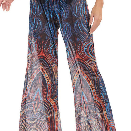 Damen Elegante Strandhose mit floralem Muster R&B