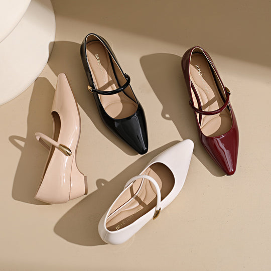 Damen elegante Mary Jane Schuhe mit Absatz R&B