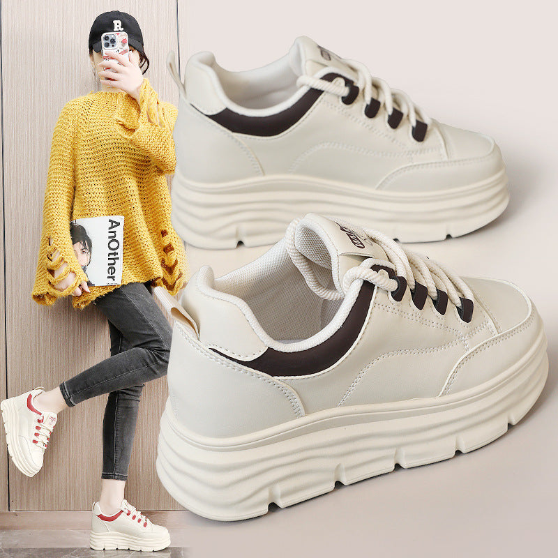 Damen Plattform Sneakers mit modischer Gummisohle und atmungsaktiver Oberkonstruktion R&B