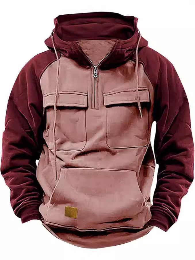 Herren funktionale Kapuzenjacke mit praktischen Taschen R&B
