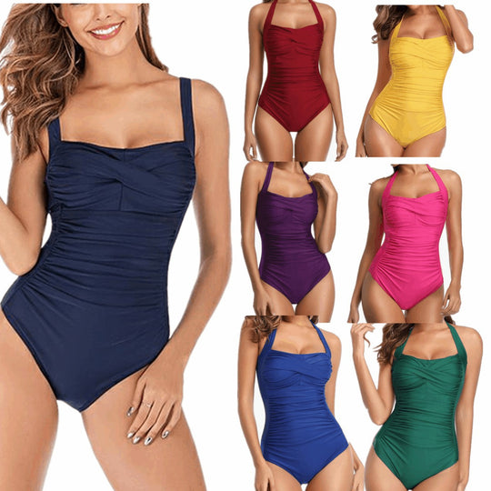 Damen figurbetonter Einteiler mit Raffung R&B