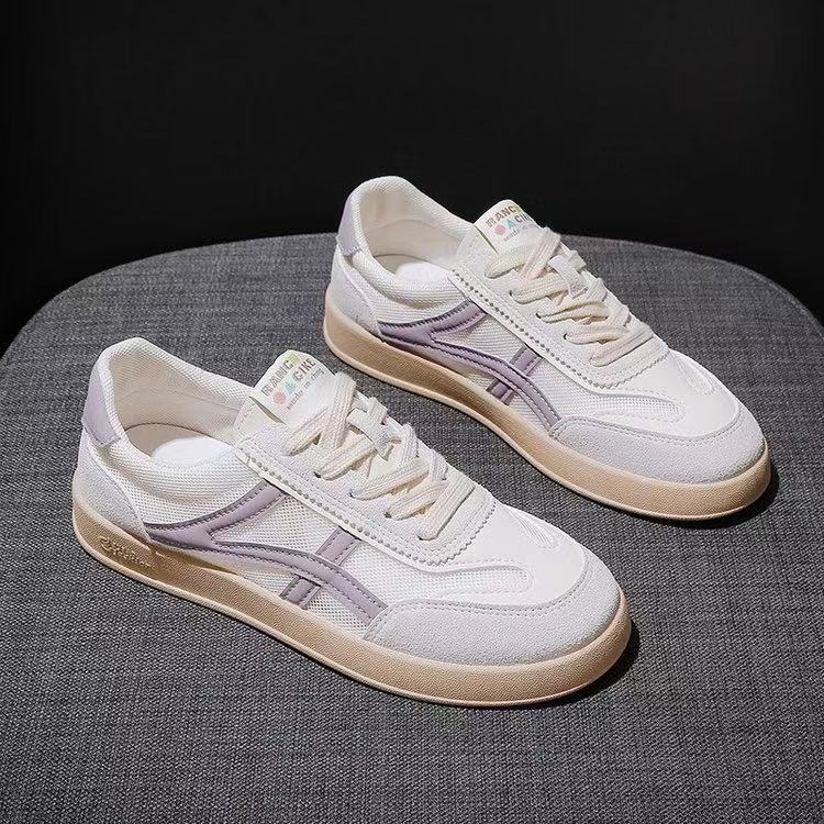 Damen Sneakers im lässigen Retro-Stil mit atmungsaktiven Mesh-Einsätzen und dämpfender Sohle R&B