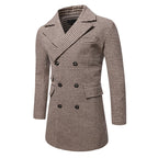 Herren eleganter Karoblazer mit doppelter Knopfleiste und stylischem Innenfutter