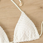 Damen Triangel-Bikini mit kunstvollem Häkelmuster R&B