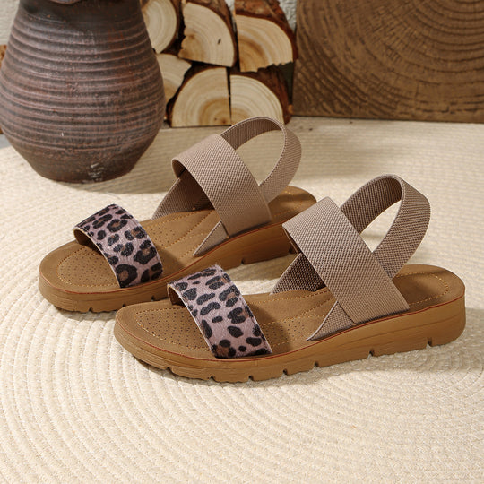Damen Komfortable Sandalen mit elastischen Trägern und anatomischem Fußbett R&B