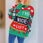 Damen festlicher Pullover mit bunten Applikationen und verspieltem Design R&B