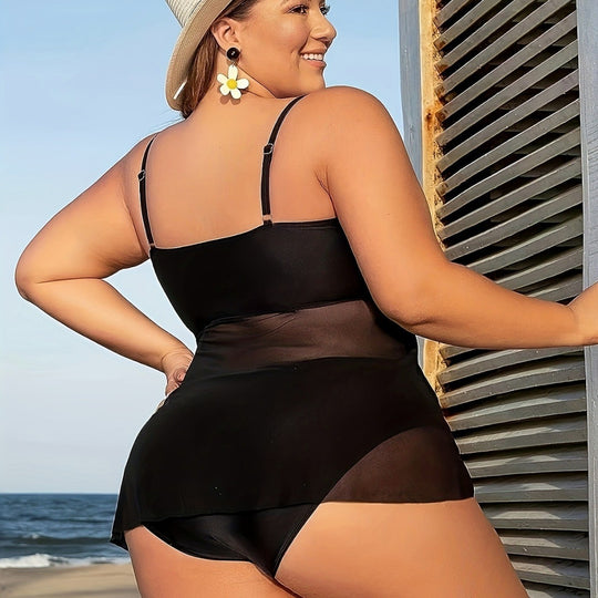 Damen Figurbetontes Bade-Outfit mit verführerischem Wickeldetail R&B