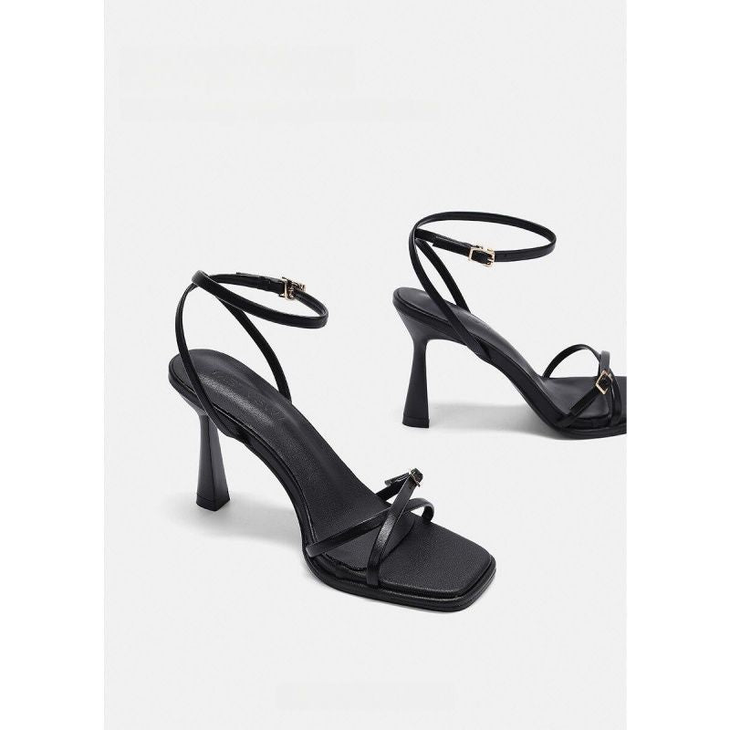 Damen elegante High Heel Sandalen mit modischem Riemendesign R&B