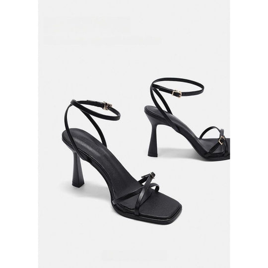 Damen elegante High Heel Sandalen mit modischem Riemendesign R&B