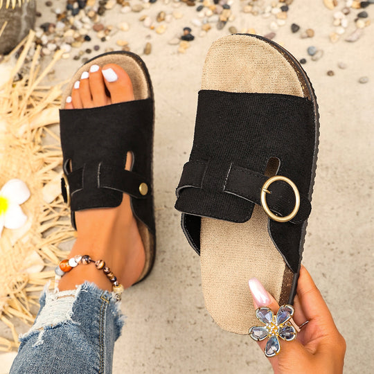 Damen Clogs mit verstellbarem Schnallenverschluss und atmungsaktivem Obermaterial R&B