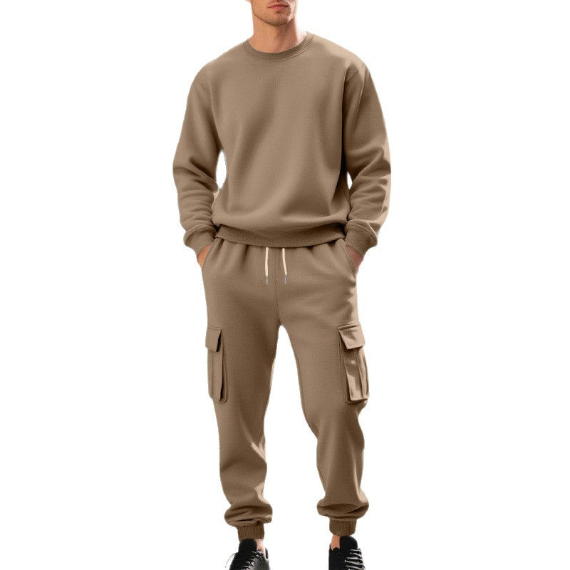 Herren gemütliches Freizeit-Set aus atmungsaktivem Stoff mit praktischen Taschen R&B