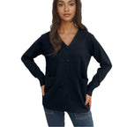 Damen Strickjacke mit eleganten Knopf- und Taschen-Details R&B