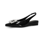 Damen Slingback Ballerinas mit funkelndem Strassdetail