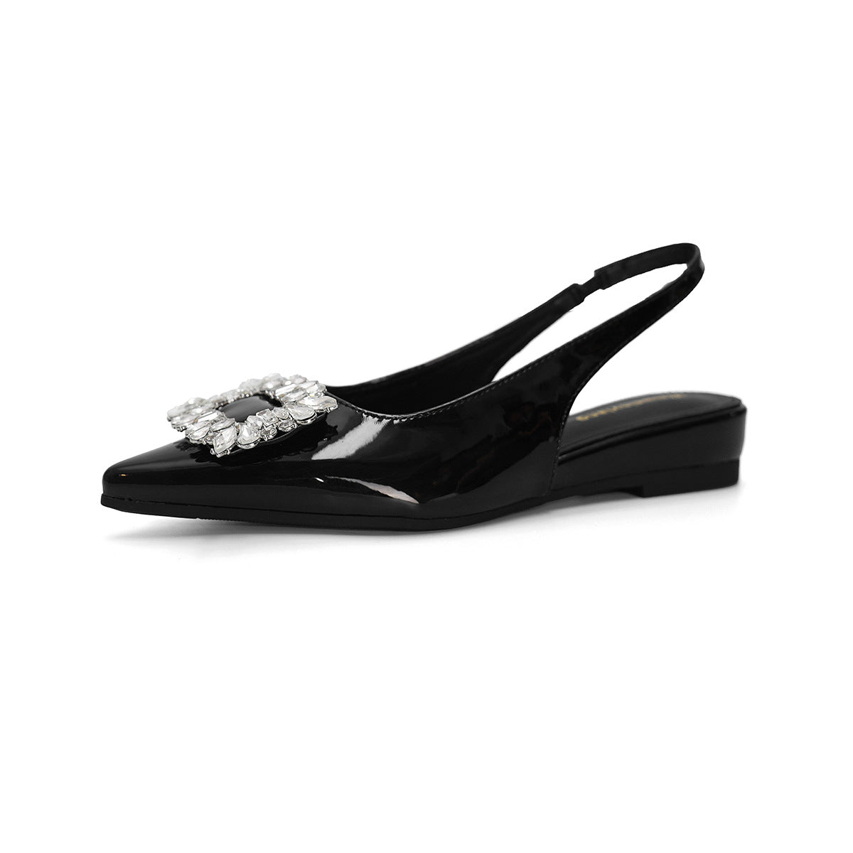 Damen Slingback Ballerinas mit funkelndem Strassdetail