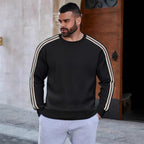 Herren Sportlicher Sweatshirt mit strukturierter Oberfläche und modernen Streifen R&B