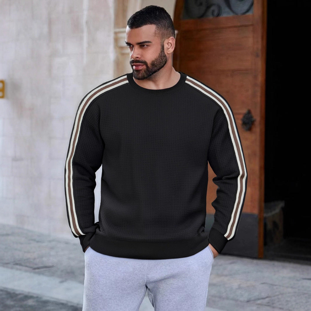 Herren Sportlicher Sweatshirt mit strukturierter Oberfläche und modernen Streifen R&B